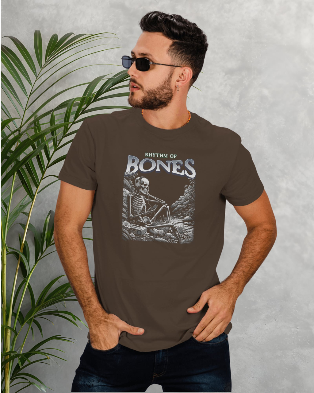 Rhythm of Bones – Chill Skeleton Unisex Tee | Available in Multiple Colors