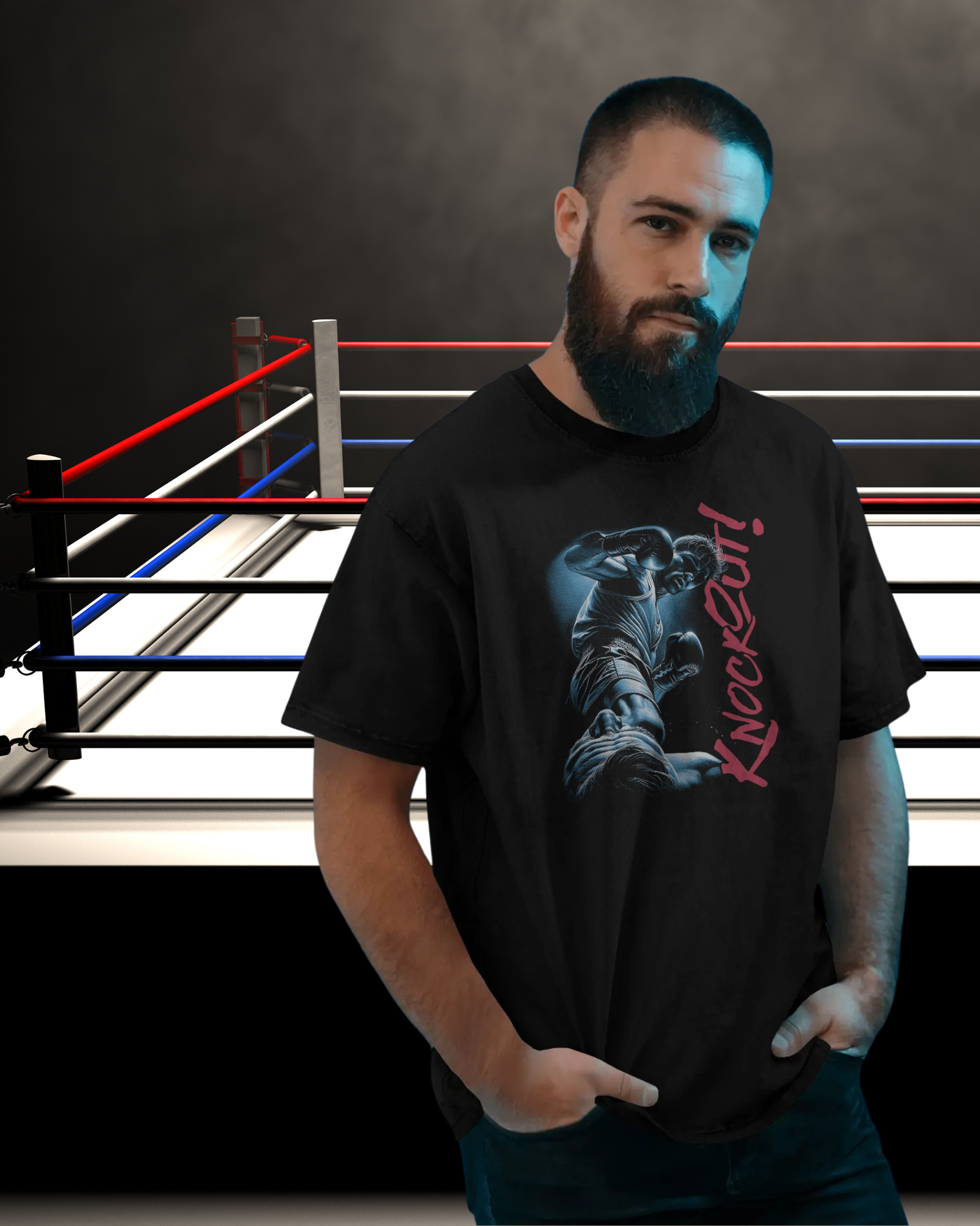 “Knockout!” Unisex Fight-Inspired Tee | Black
