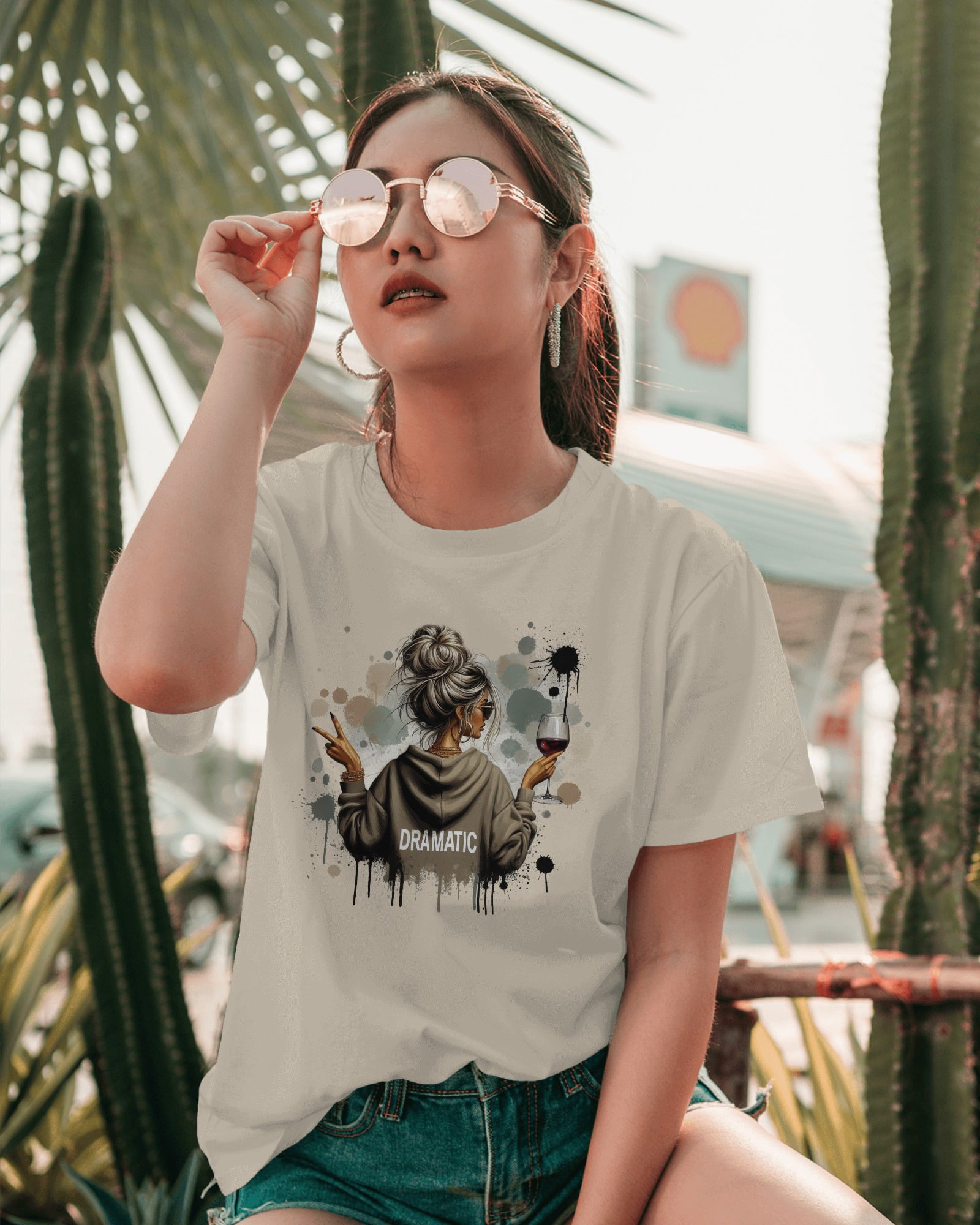 Dramatic – Women’s Soft Cotton T-Shirt | Available in Multiple Colours