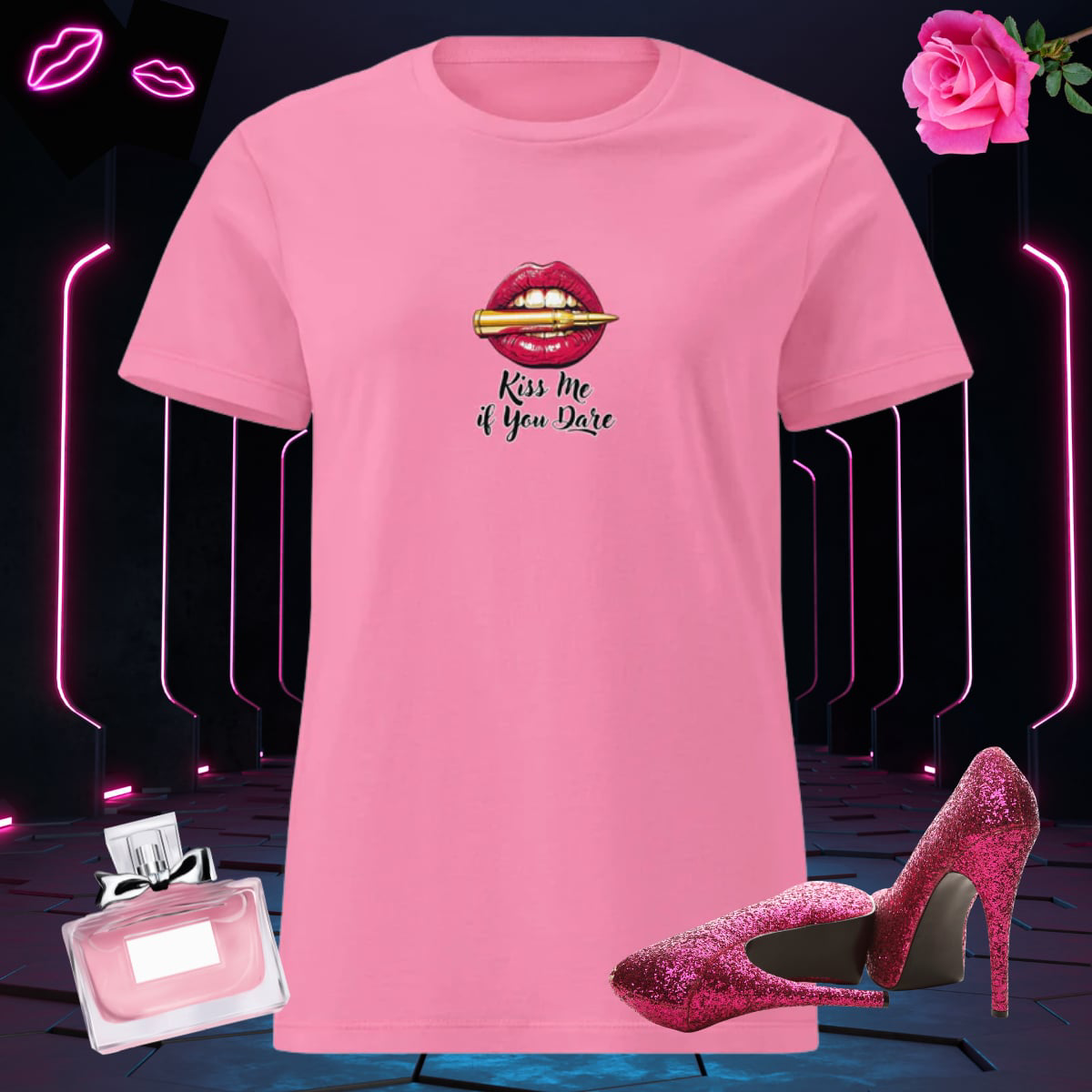 Kiss Me If You Dare – Women’s Tee | Multiple Colors Available
