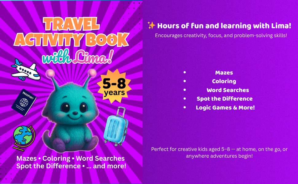 Travel Activity Book with Lima
